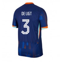 Camiseta Países Bajos Matthijs de Ligt #3 Visitante Equipación Eurocopa 2024 manga corta